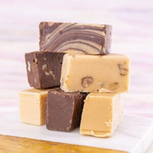 wockenfuss fudge different squares of fudge stacked together