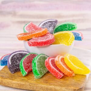 wockenfuss candies snack on sweet fruit slices